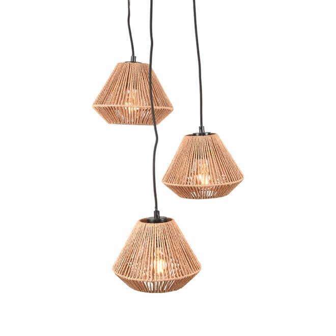 LABEL51 Hanglampen Ibiza - Naturel - Jute - 3-Lichts