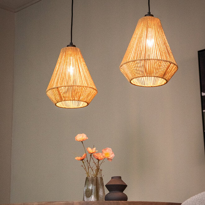 LABEL51 Hanglampen Ibiza - Naturel - Jute - 2-Lichts