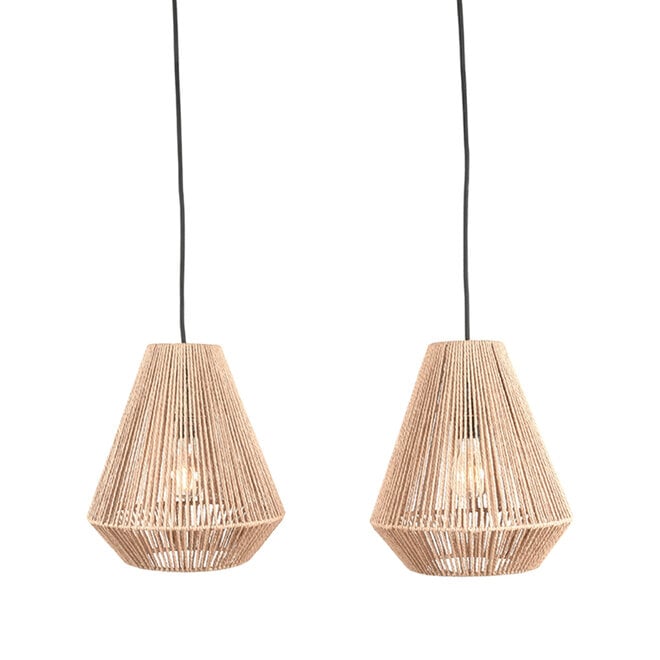 LABEL51 Hanglampen Ibiza - Naturel - Jute - 2-Lichts