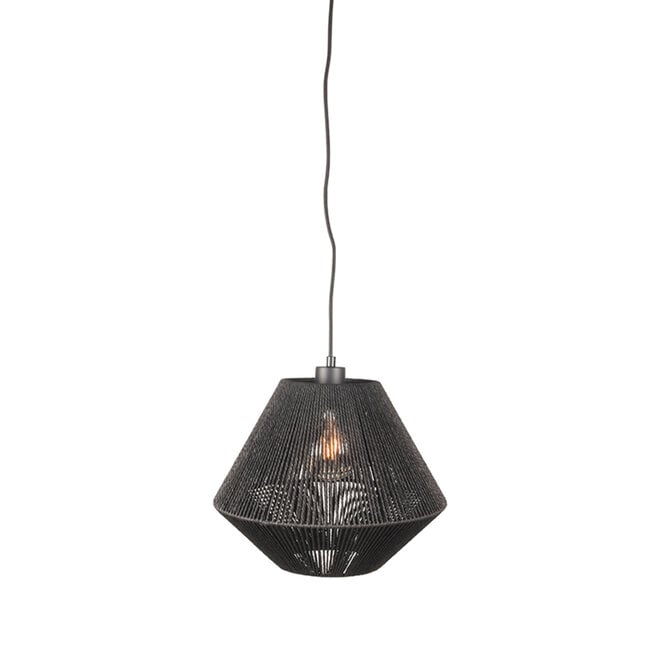 LABEL51 Hanglampen Ibiza - Zwart - Jute - 1-Lichts