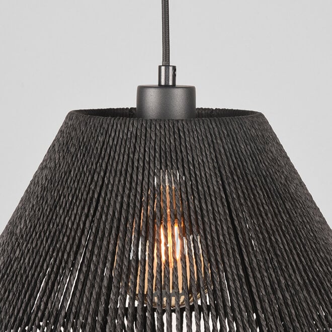 LABEL51 Hanglampen Ibiza - Zwart - Jute - 1-Lichts