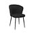 LABEL51 Eetkamerstoelen Whirl - Zwart - Teddy - Zwart Metalen Frame