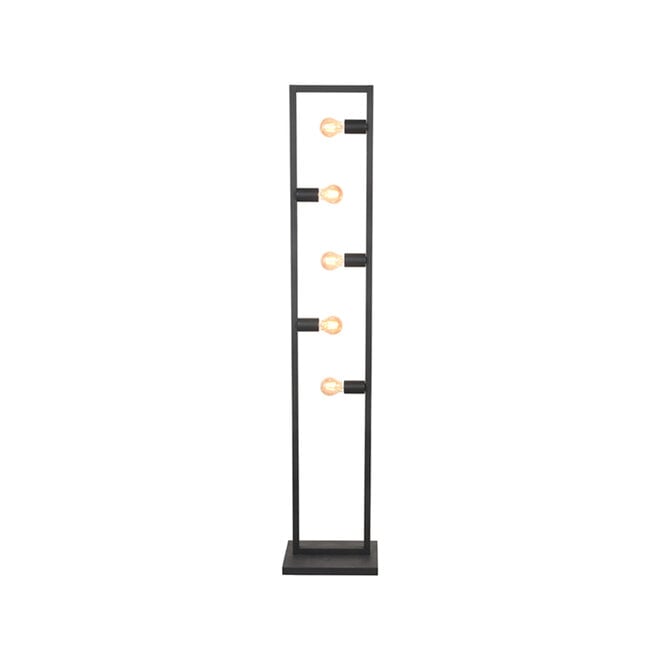 LABEL51 Vloerlampen Quadrato - Zwart - Metaal - One Size