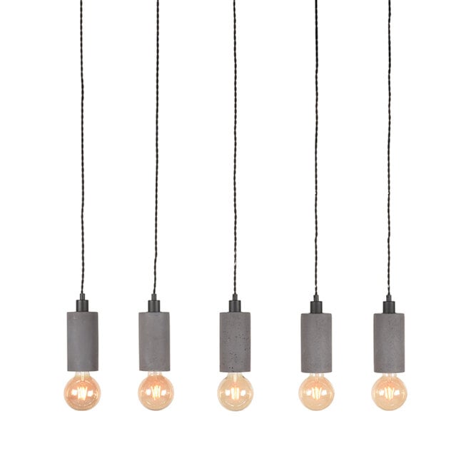 LABEL51 Hanglampen Fresco - Beton - Beton - 5-Lichts