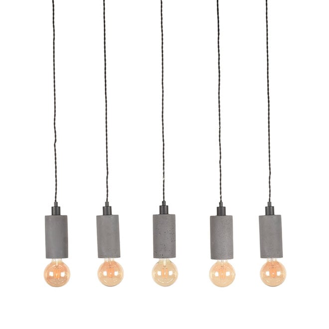 LABEL51 Hanglampen Fresco - Beton - Beton - 5-Lichts
