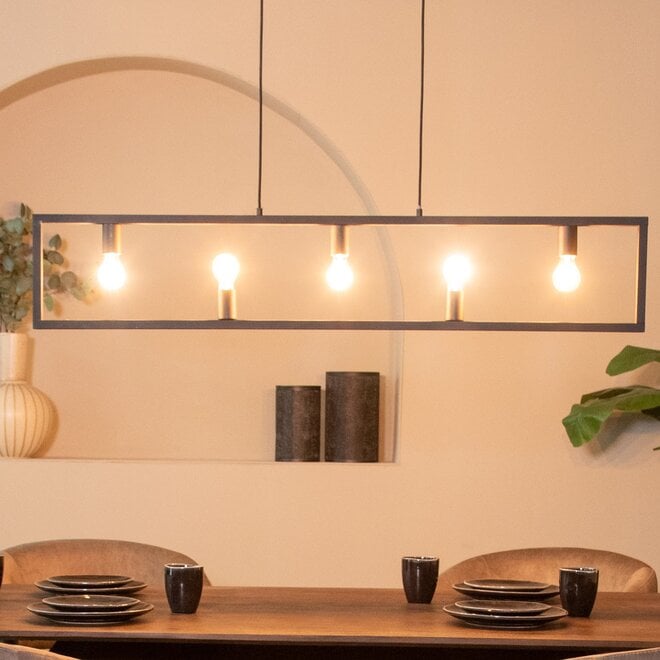 LABEL51 Hanglampen Quadrato - Zwart - Metaal - Hanglamp