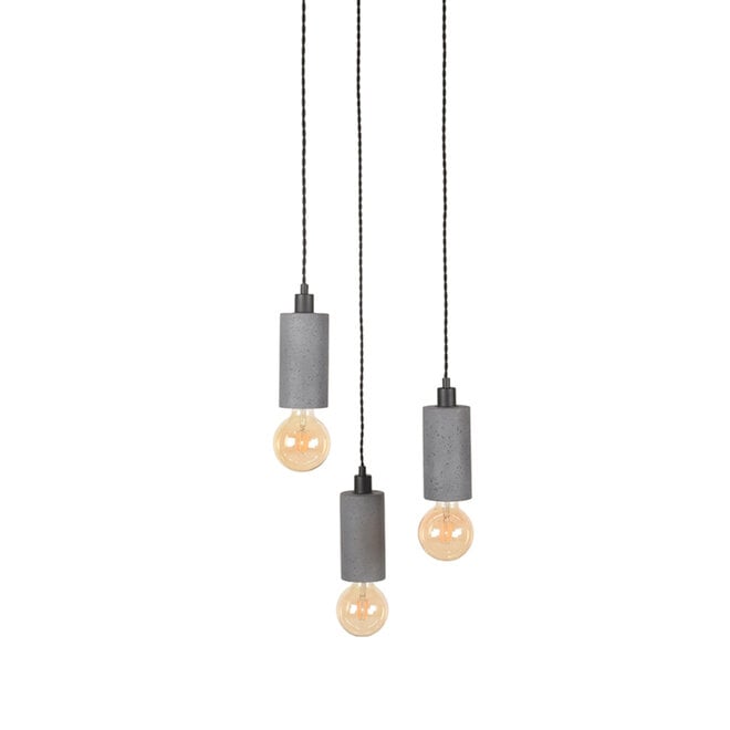 LABEL51 Hanglampen Fresco - Beton - Beton - 3-Lichts