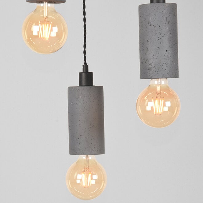 LABEL51 Hanglampen Fresco - Beton - Beton - 3-Lichts