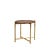 LABEL51 Bijzettafels Dox - Espresso - Mangohout - 40 cm Goud