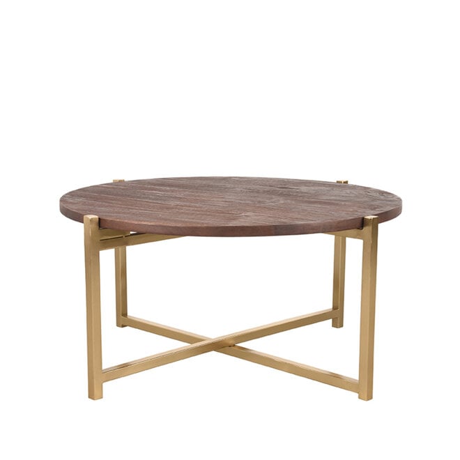 LABEL51 Salontafels Dox - Espresso - Mangohout - 70 cm - Rond