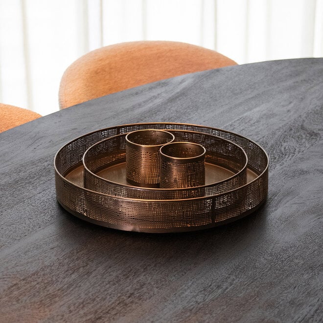 LABEL51 Woondecoratie Dienbladen - Antiek Goud - Metaal - One Size
