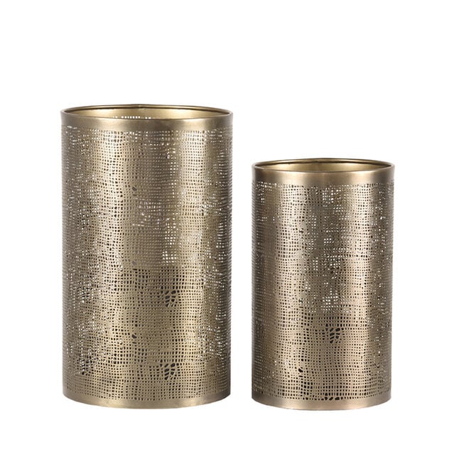 LABEL51 Woondecoratie Kaarsenhouders - Antiek Goud - Metaal - L