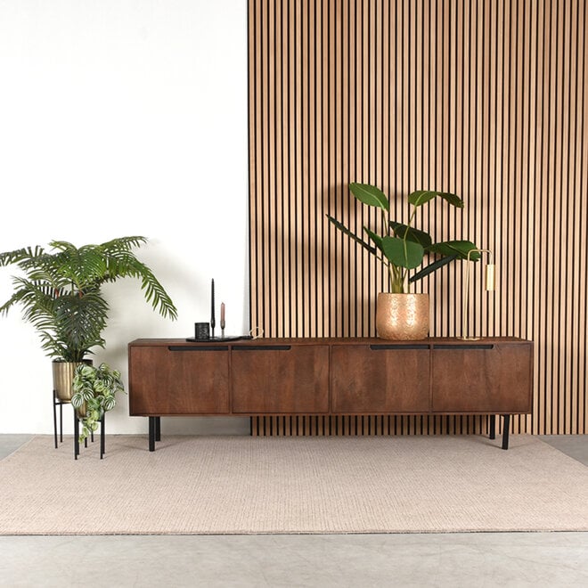 LABEL51 Tv-Meubels Rio - Brown Espresso - Mangohout - 220 cm