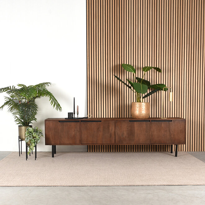 LABEL51 Tv-Meubels Rio - Brown Espresso - Mangohout - 220 cm