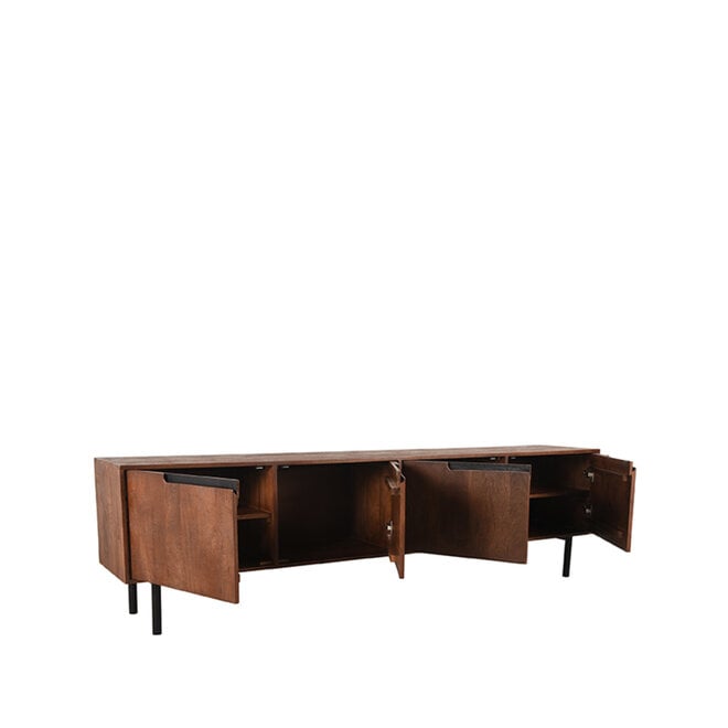 LABEL51 Tv-Meubels Rio - Brown Espresso - Mangohout - 220 cm