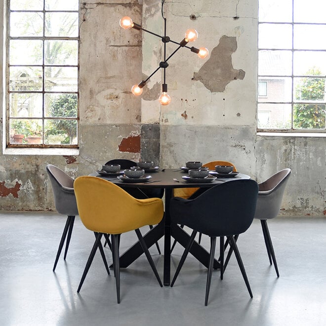 LABEL51 Hanglampen Stilo - Zwart - Metaal - 5-Lichts