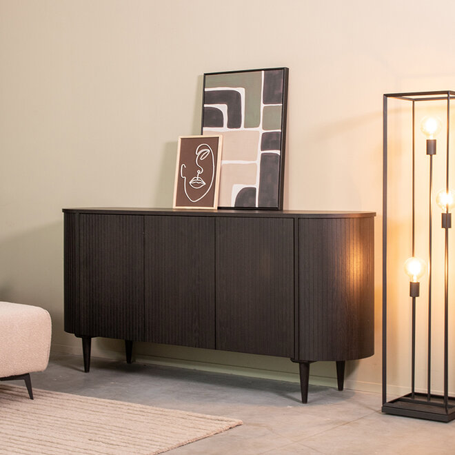 LABEL51 Dressoirs Oliva - Zwart - Eiken - 180 cm