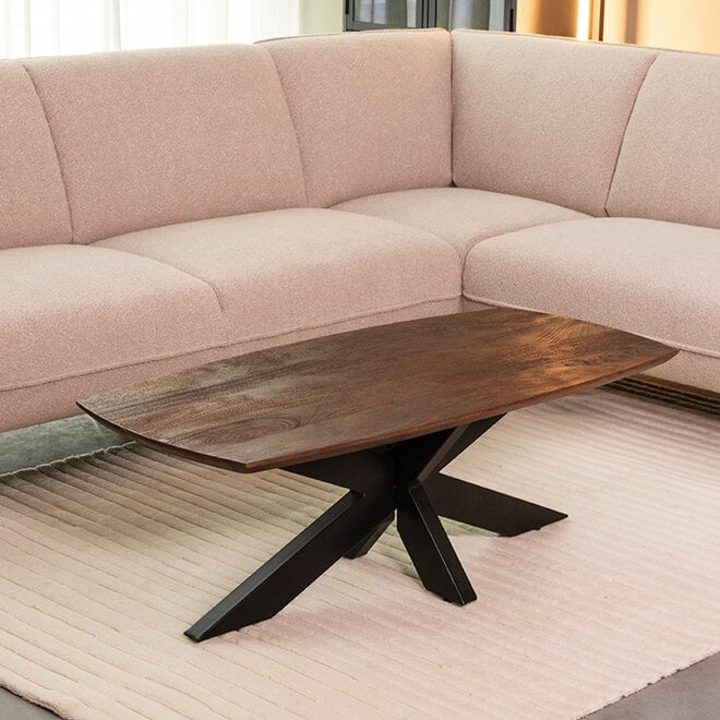 LABEL51 Salontafels Zane - Brown Espresso - Mangohout - 120 cm
