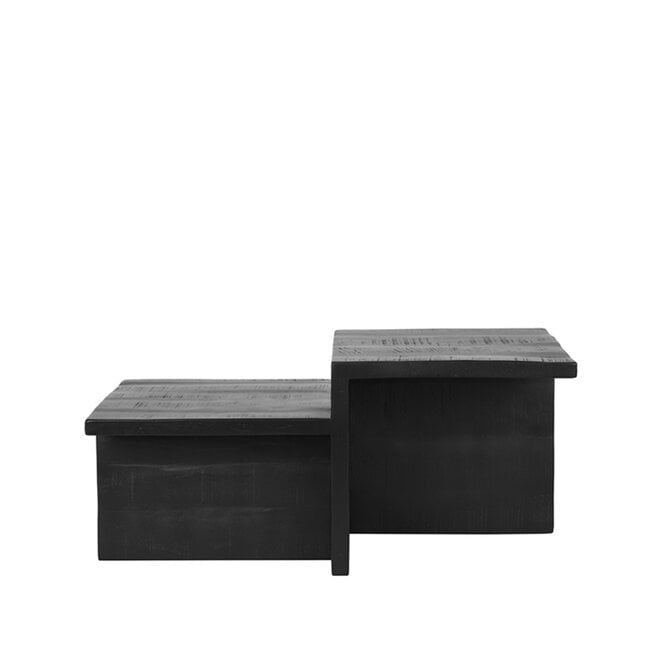 LABEL51 Salontafels Skip - Zwart - Mangohout - 90 cm