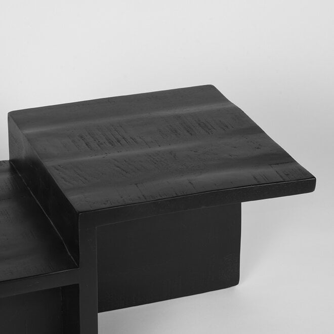 LABEL51 Salontafels Skip - Zwart - Mangohout - 90 cm