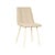 LABEL51 Eetkamerstoelen Nino - Zand - Boucle - Wit Metalen Frame