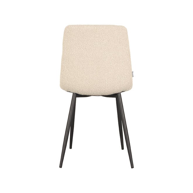 LABEL51 Eetkamerstoelen Juul - Zand - - Zwart Metalen Frame