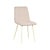 LABEL51 Eetkamerstoelen Nino - Naturel - Boucle - Wit Metalen Frame