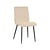 LABEL51 Eetkamerstoelen Sam - Naturel - - Zwart Metalen Frame