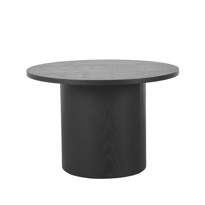LABEL51 Salontafels Oliva - Zwart - Eiken - 60 cm - Rond