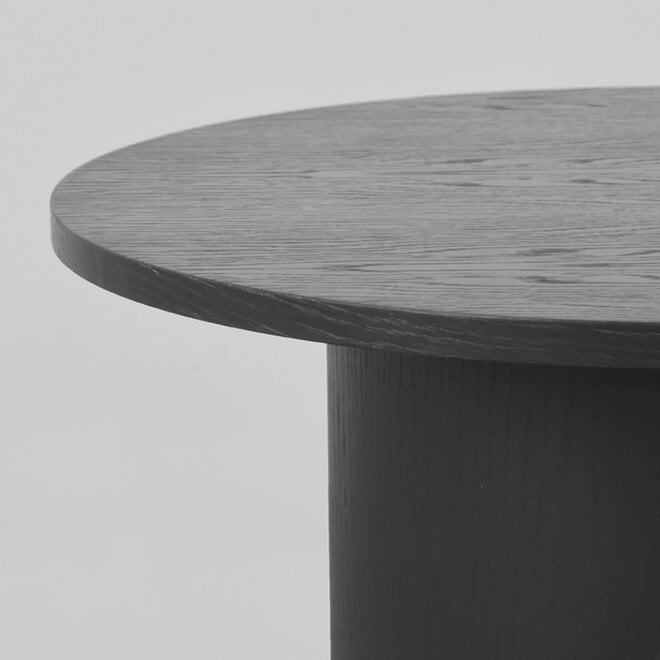 LABEL51 Salontafels Oliva - Zwart - Eiken - 60 cm - Rond
