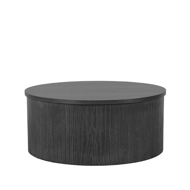 LABEL51 Salontafels Oliva - Zwart - Eiken - 70 cm - Rond