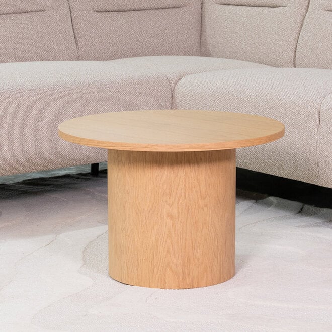 LABEL51 Salontafels Oliva - Naturel - Eiken - 60 cm - Rond