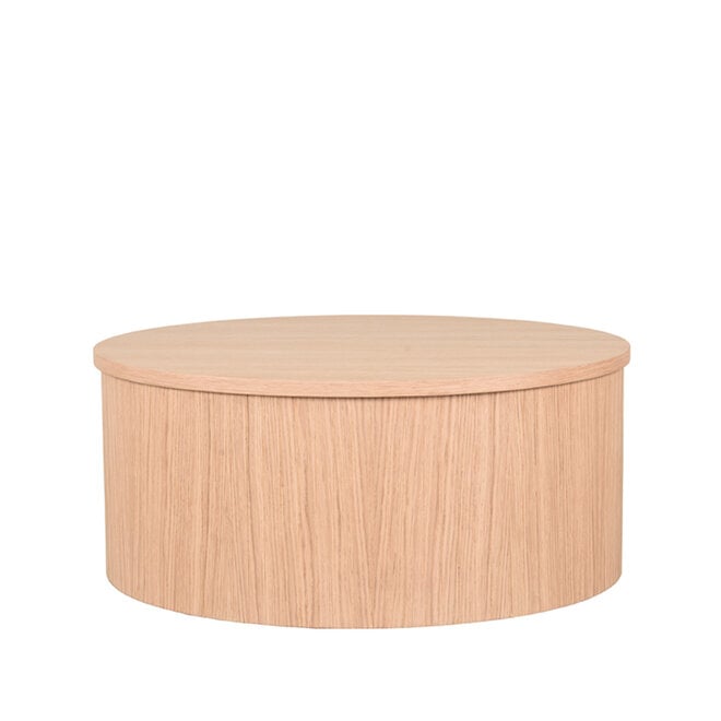 LABEL51 Salontafels Oliva - Naturel - Eiken - 70 cm - Rond