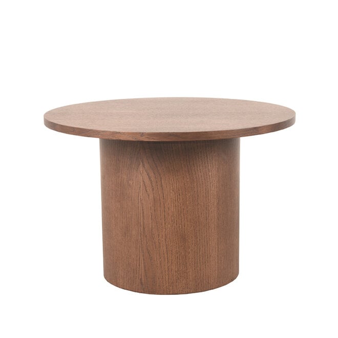 LABEL51 Salontafels Oliva - Walnoot - Eiken - 60 cm - Rond