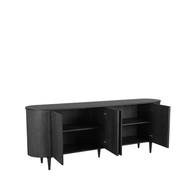 LABEL51 Dressoirs Oliva - Zwart - Eiken - 220 cm