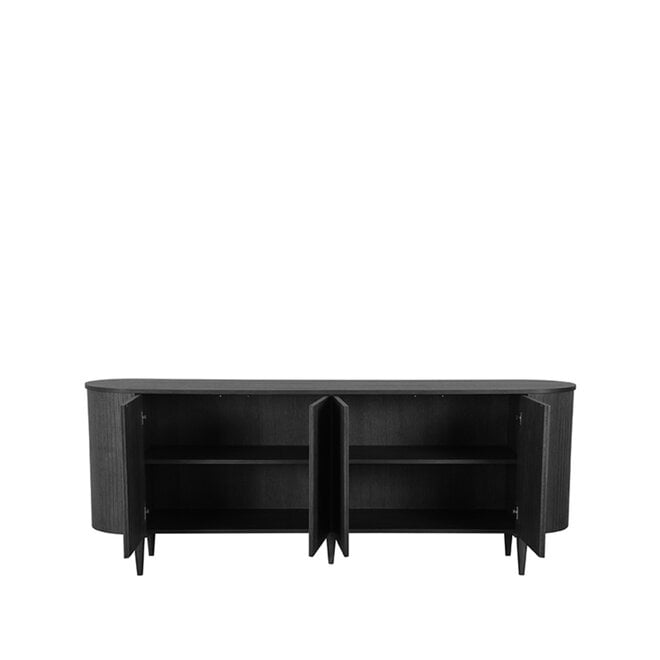 LABEL51 Dressoirs Oliva - Zwart - Eiken - 220 cm