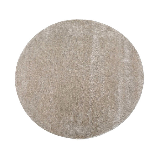 LABEL51 Vloerkleden Mila - Taupe - Polyester - 150x150 cm - Rond