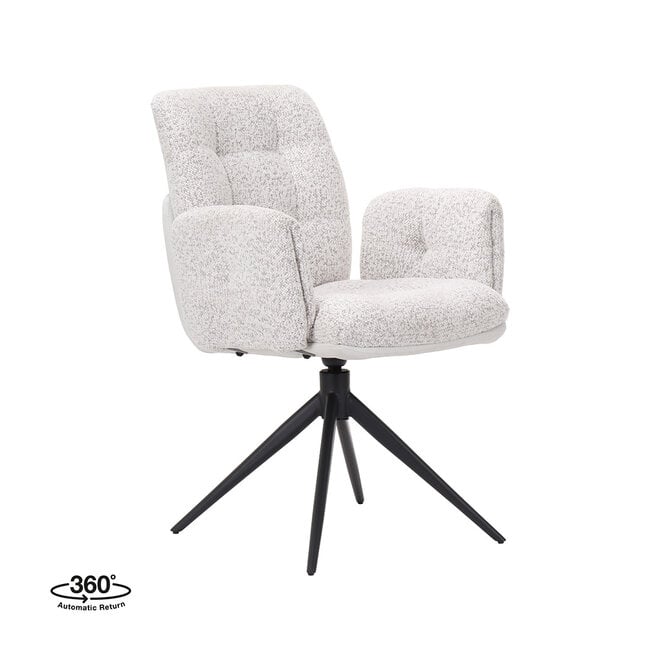 LABEL51 Eetkamerstoelen Unreal - Champagne - Geweven