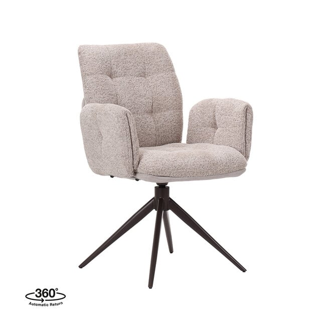 LABEL51 Eetkamerstoelen Unreal - Beige - Geweven