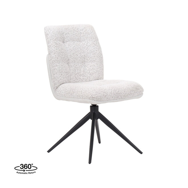 LABEL51 Eetkamerstoelen No Way - Champagne - Geweven
