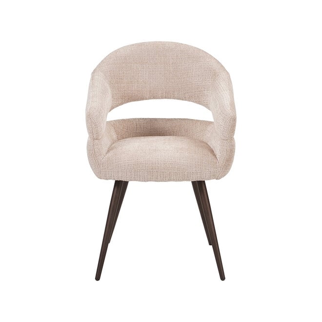 LABEL51 Eetkamerstoelen Pia - Naturel - Chenille - One Size