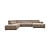 LABEL51 Hoekbanken Luna - Taupe - Geweven - U-Bank Links