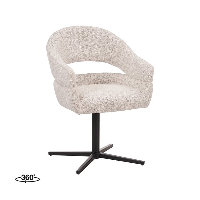 LABEL51 Eetkamerstoelen Donna - Champagne - Geweven - One Size