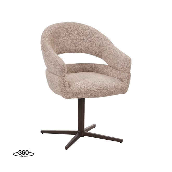 LABEL51 Eetkamerstoelen Donna - Beige - Geweven - One Size