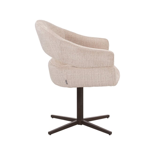 LABEL51 Eetkamerstoelen Donna - Naturel - Chenille - One Size