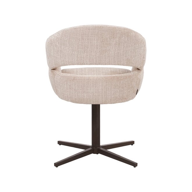 LABEL51 Eetkamerstoelen Donna - Naturel - Chenille - One Size