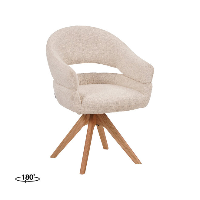 LABEL51 Eetkamerstoelen Sofia - Naturel - Geweven - One Size