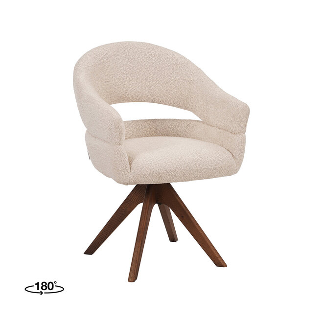 LABEL51 Eetkamerstoelen Sofia - Naturel - Geweven - One Size