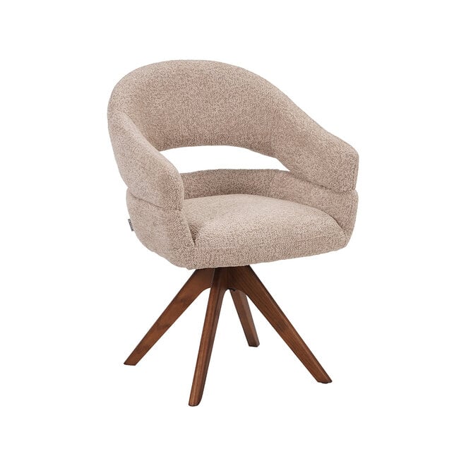 LABEL51 Eetkamerstoelen Sofia - Beige - Geweven - One Size