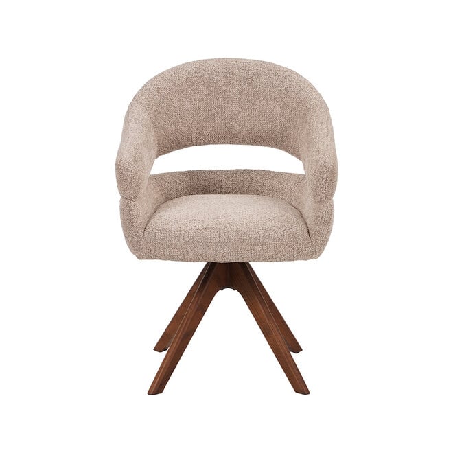 LABEL51 Eetkamerstoelen Sofia - Beige - Geweven - One Size